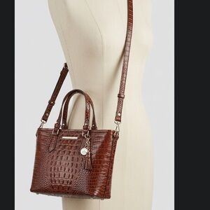 Brahmin Melbourne Collection Mini Asher Crocodile-Satchel Bag